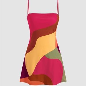 Cider Patchwork Cami Mini Dress
